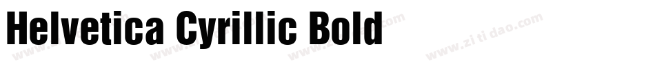 Helvetica Cyrillic Bold字体转换
